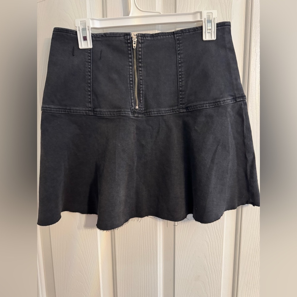 Free People Highlands Denim A-Line Mini Skirt NWT Size 10 - Picture 7 of 8